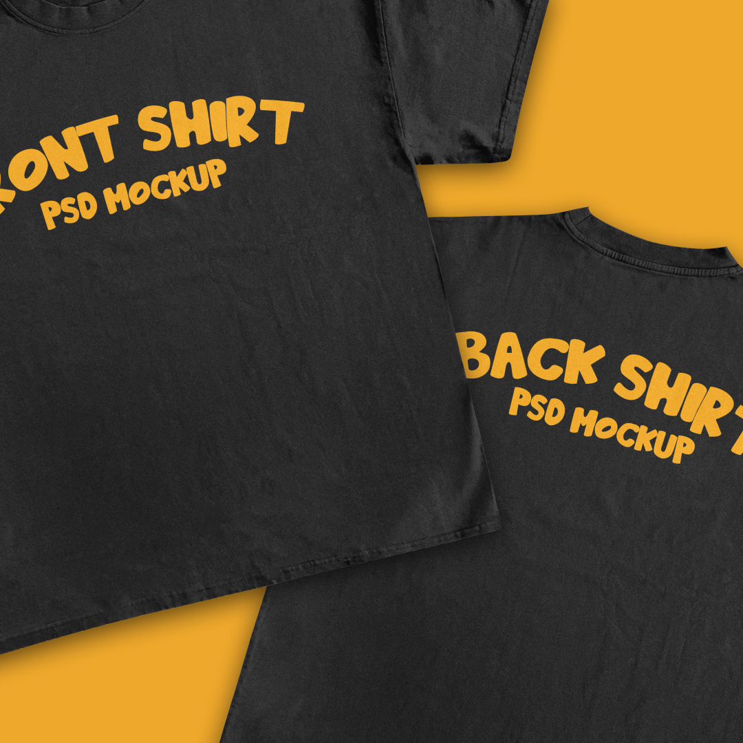 Front and Back T-Shirt PSD Mockup – FREE DOWNLOAD