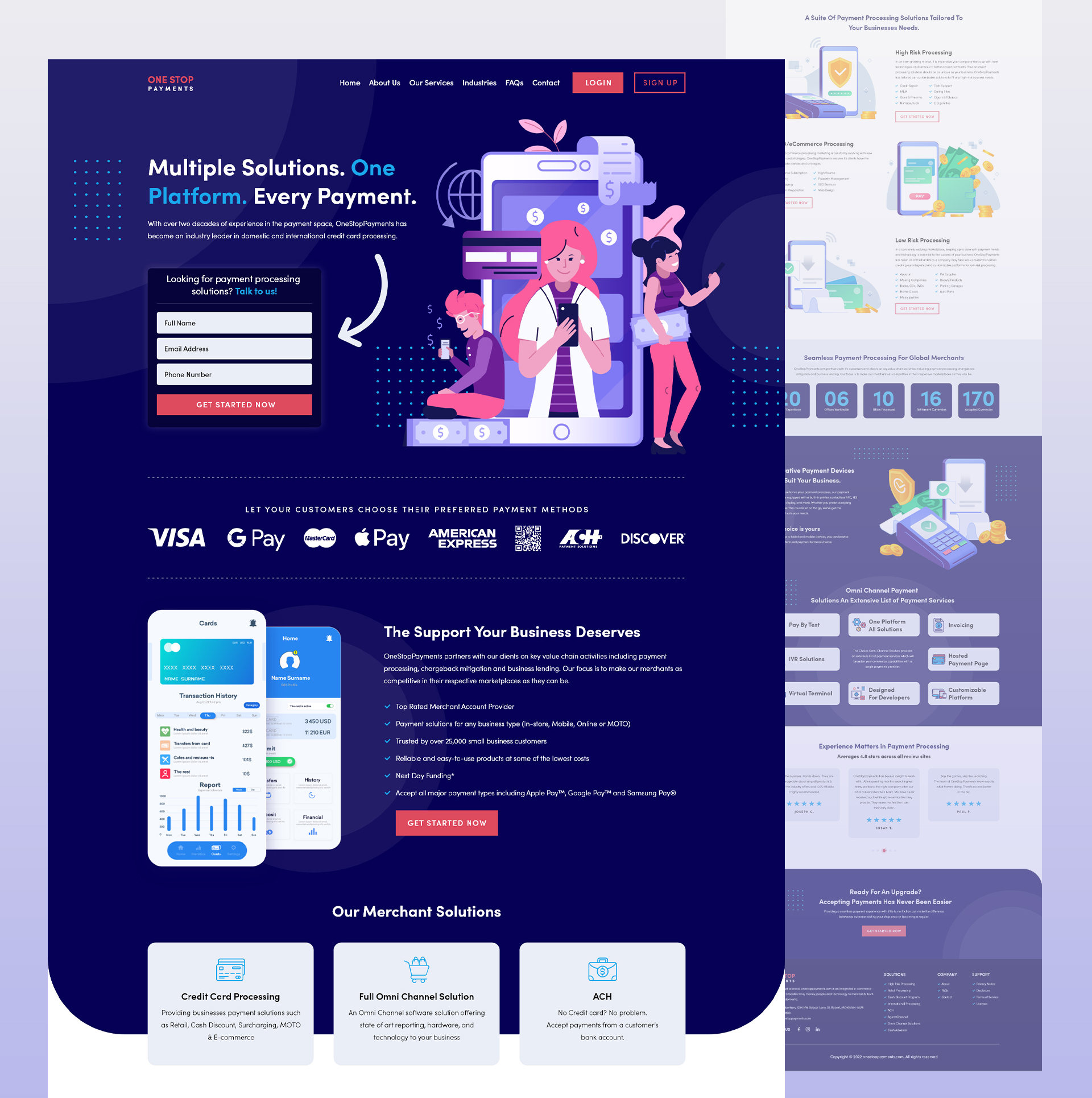 One Stop Payments - Website Design - Kreative Koala