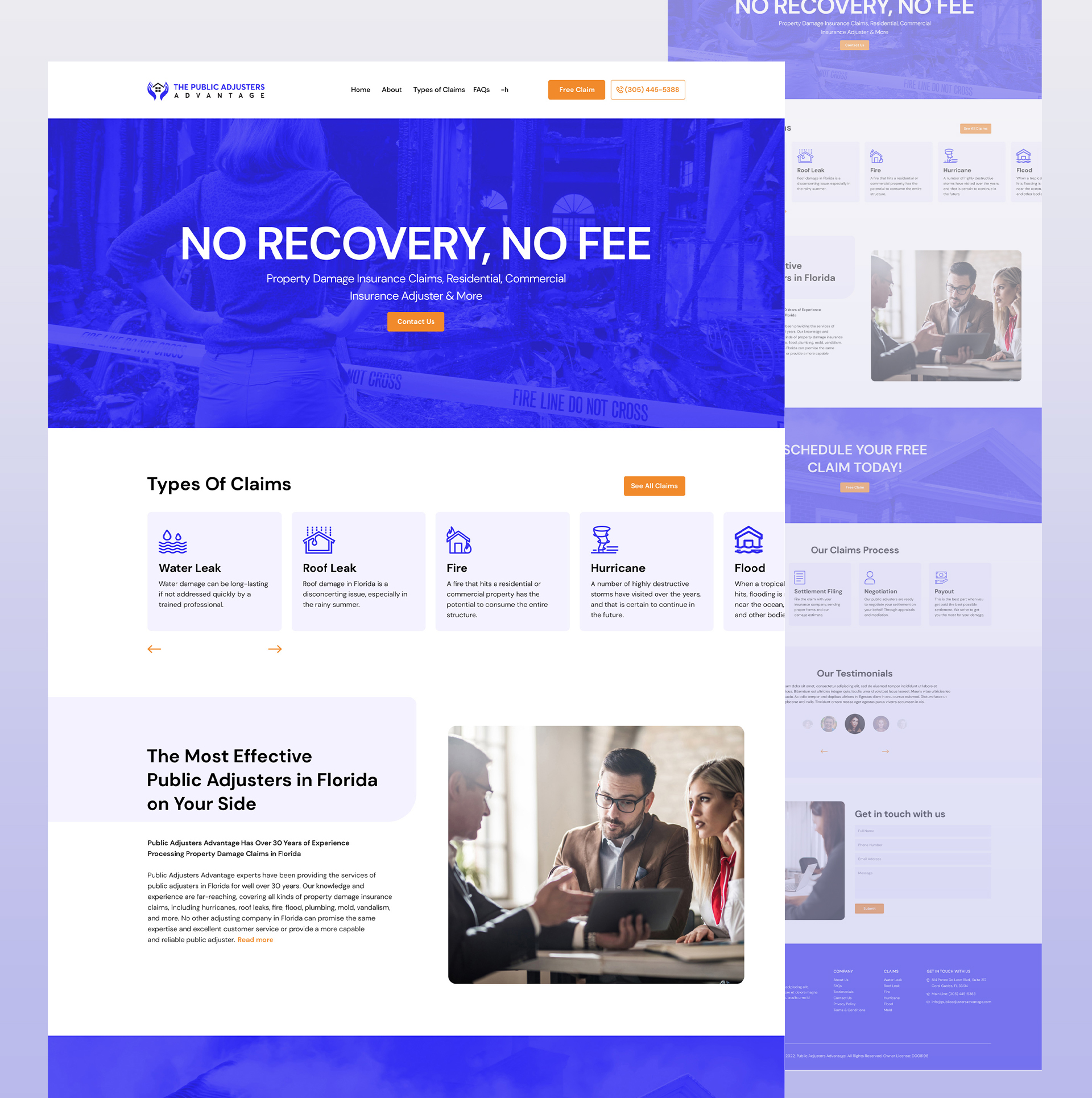 Public Adjusters - Website Design - Kreative Koala