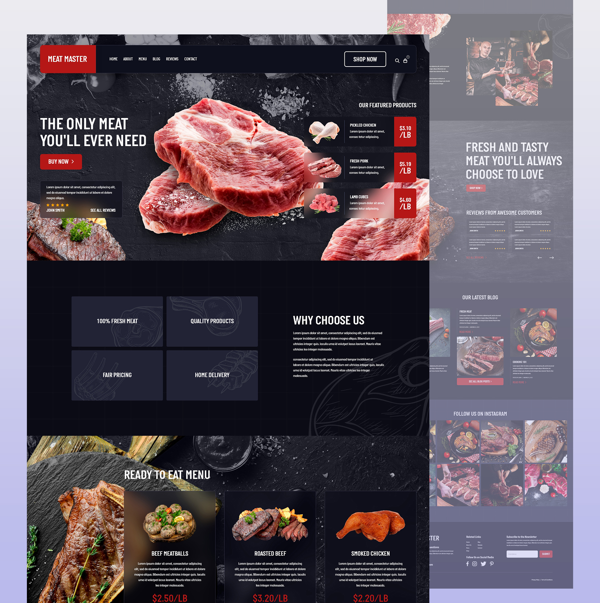 Meat Master - Website Design - Kreative Koala